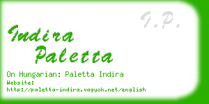 indira paletta business card